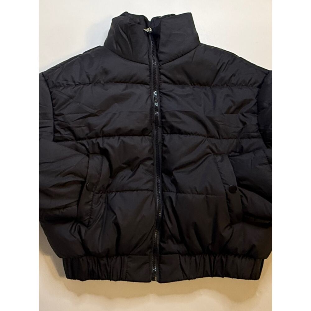 Black Cropped Puffer Jacket | Unbranded | New No Tags | Diamond Quilt